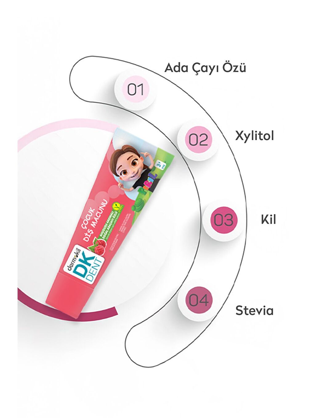 Ahududu Aromalı Florürsüz Vegan Çocuk Diş Macunu - PIRIL 50 ml x 2 Adet-1