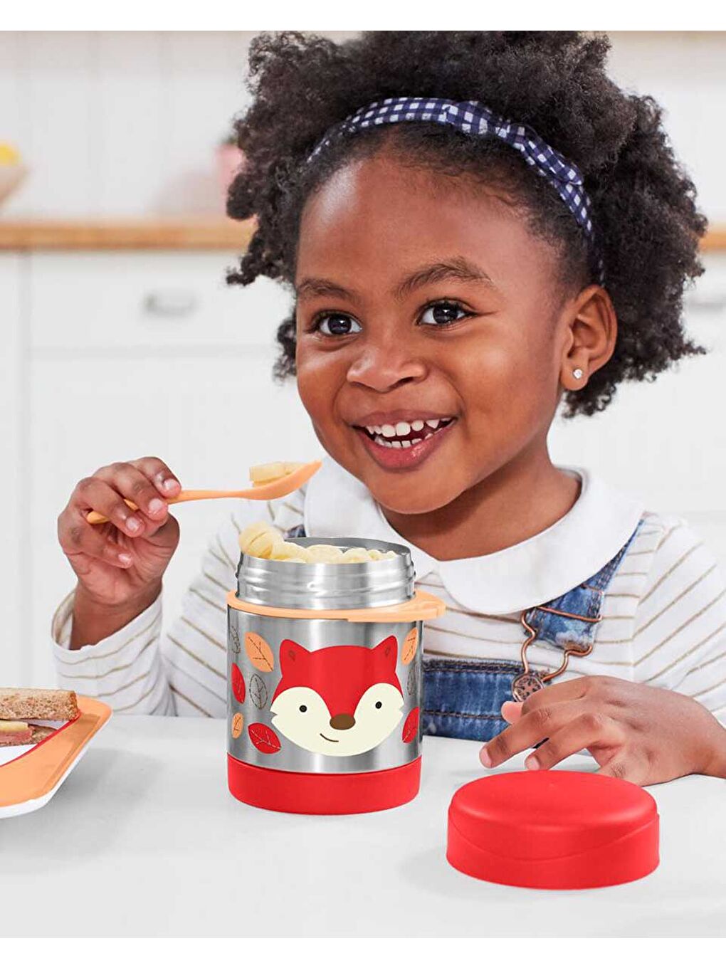 Paslanmaz Çelik Mama Saklama Termosu Seti - Tilki-1