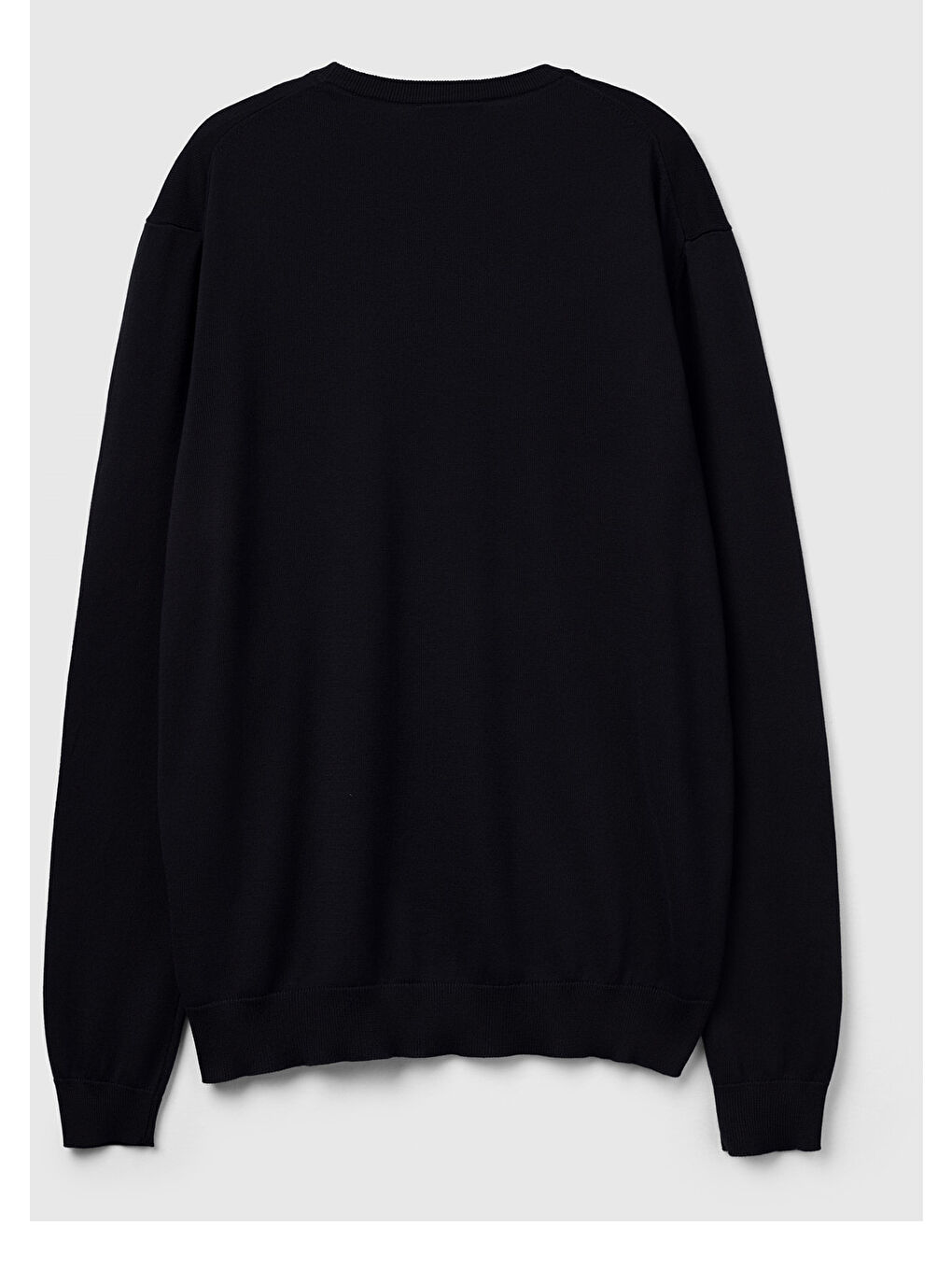 Erkek Siyah %100 Pamuk Bisiklet YakaKazak-3