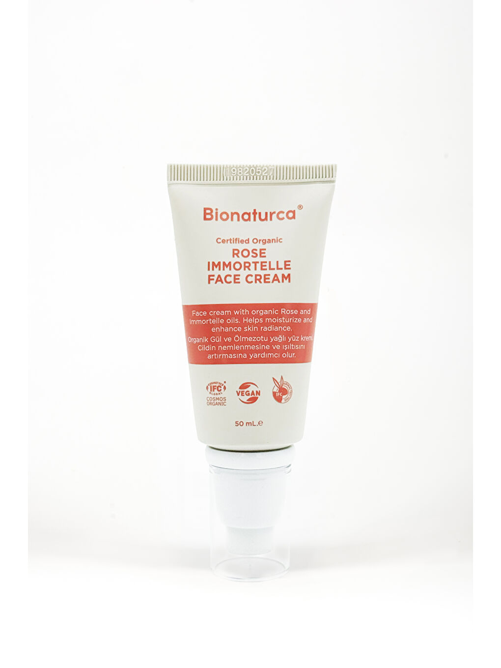 Organik Sertifikalı Gül & Ölmezçiçek Sıklaştırıcı Yüz Kremi 50 m l-