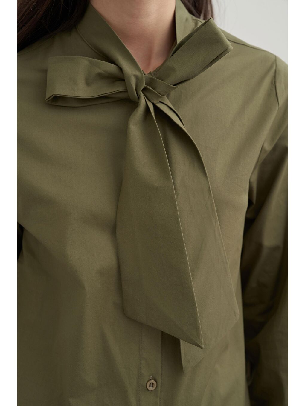 Haki-Fiyonk Yakalı Gömlek-4