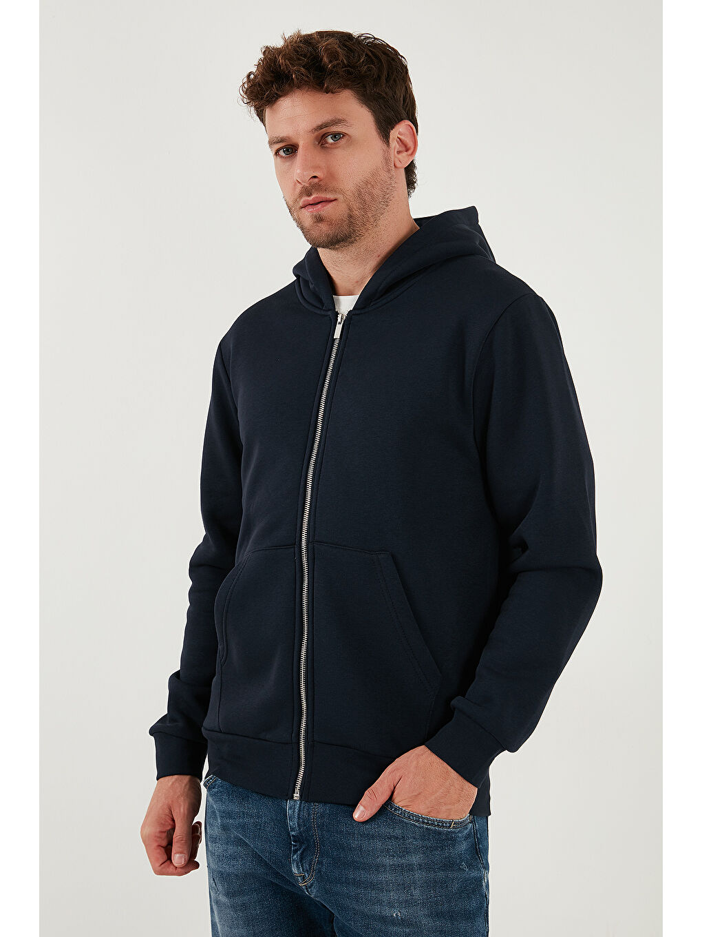 Lacivert Regular Fit Kapüşonlu Kışlık 2'li Paket Sweat 5905340S2-1