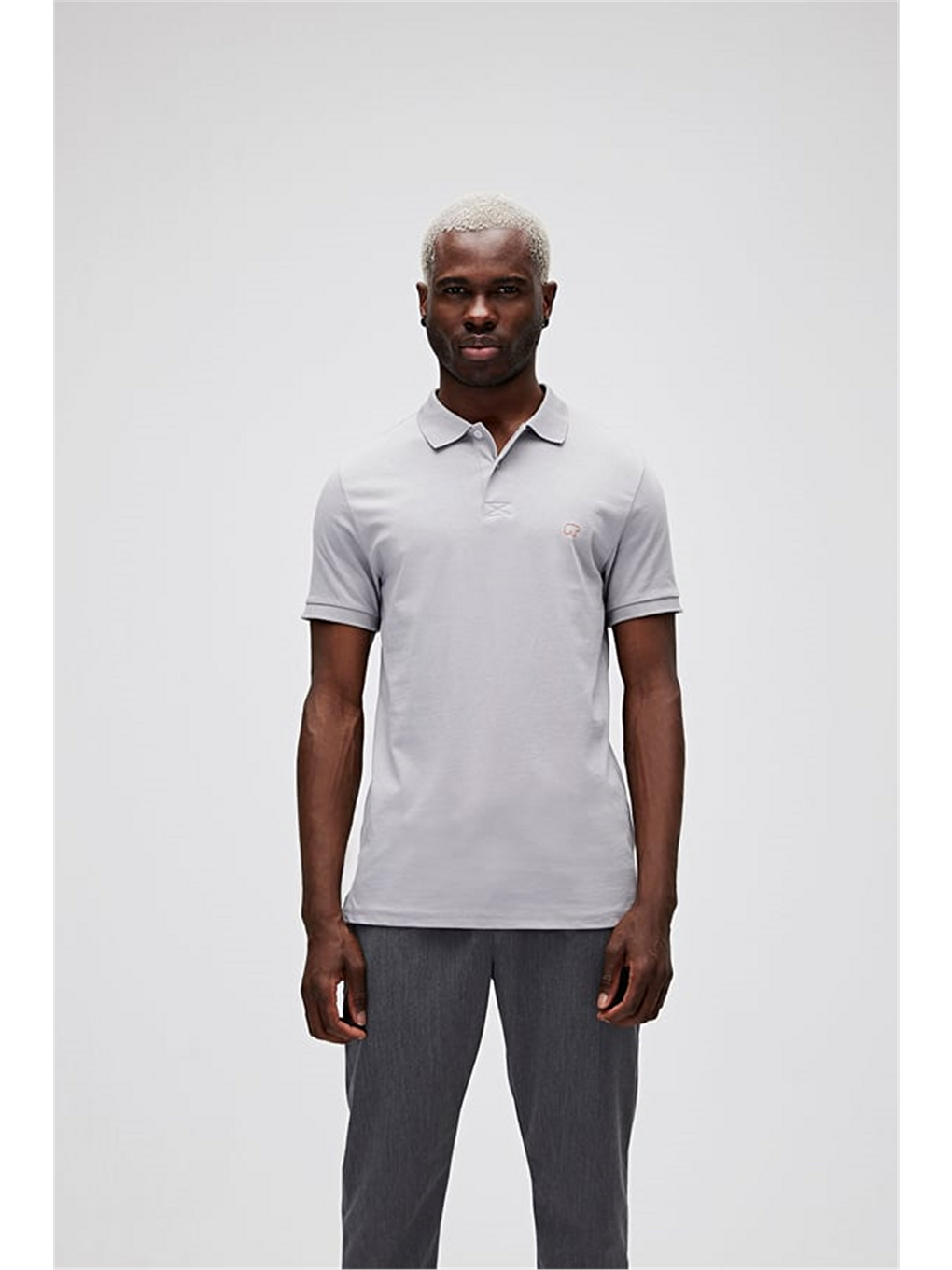 Rixon Beyaz Duman Polo Yaka Erkek Tişört