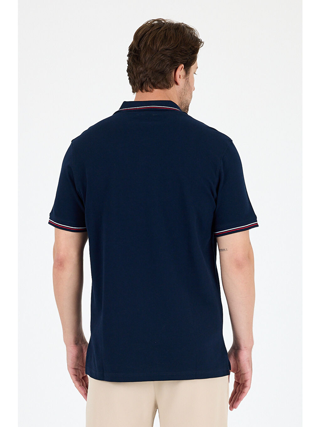 Lacivert Erkek Polo Yaka Kısa Kollu Tişört – %95 Pamuk %5 Elastan – Esnek, ve Rahat Erkek Tişört 0039-4
