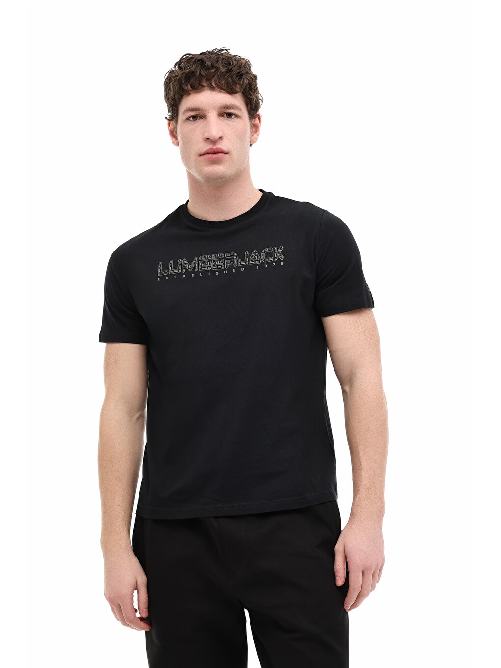 Siyah Erkek Kısa Kol T-Shirt-1