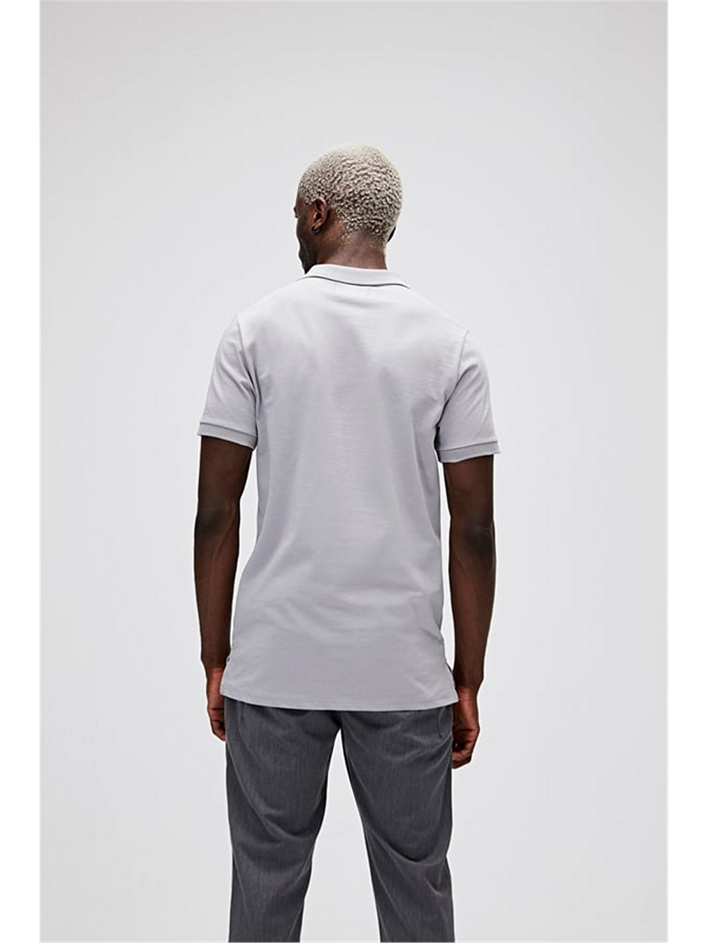 Rixon Beyaz Duman Polo Yaka Erkek Tişört-2
