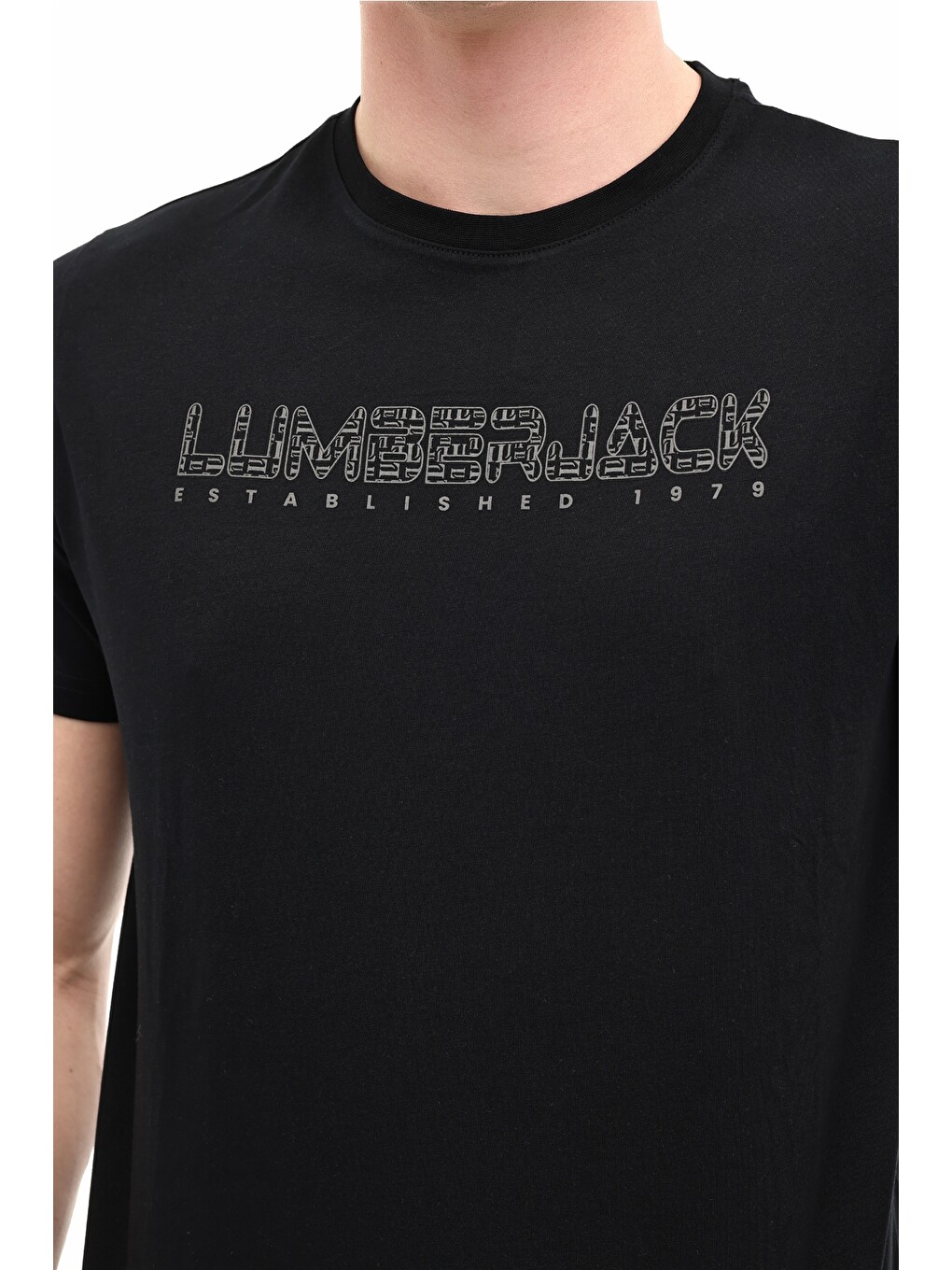Siyah Erkek Kısa Kol T-Shirt-3