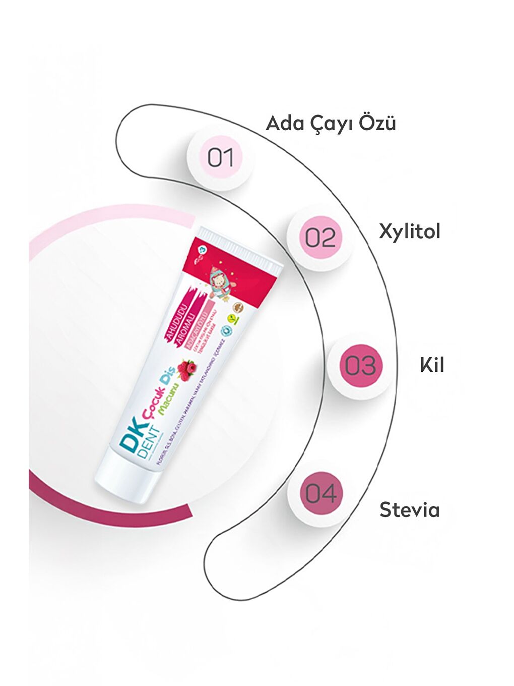 Ahududu Aromalı Çocuk Diş Macunu 50 ml x 2 Adet-1