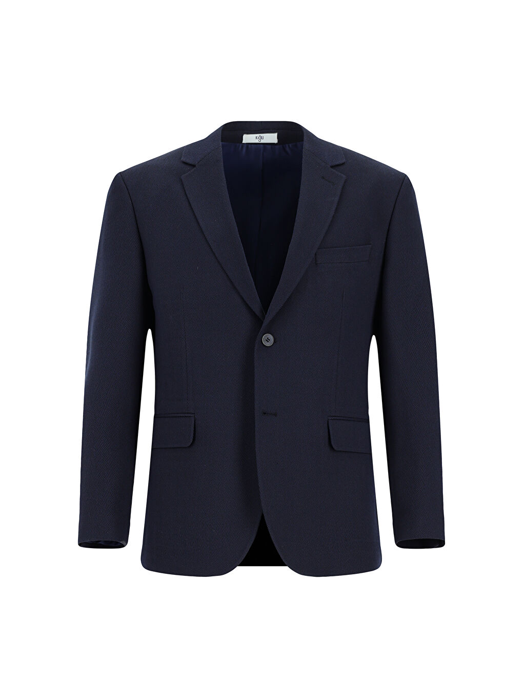 Lacivert 4 Drop Relaxed Fit Rahat Kesim Desenli Klasik Ceket