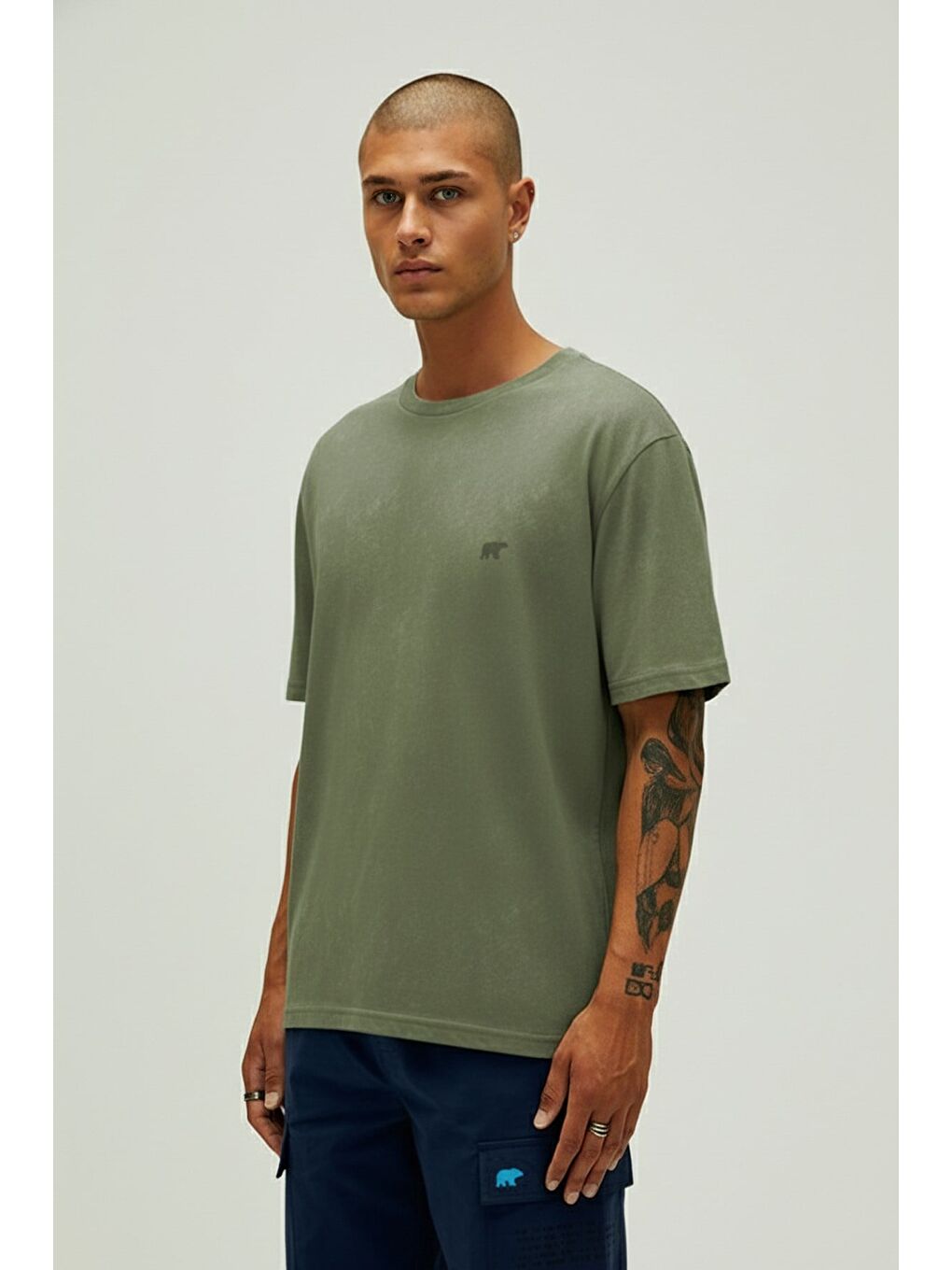 Garment Soluk Yeşil Basic Erkek Tişört-1