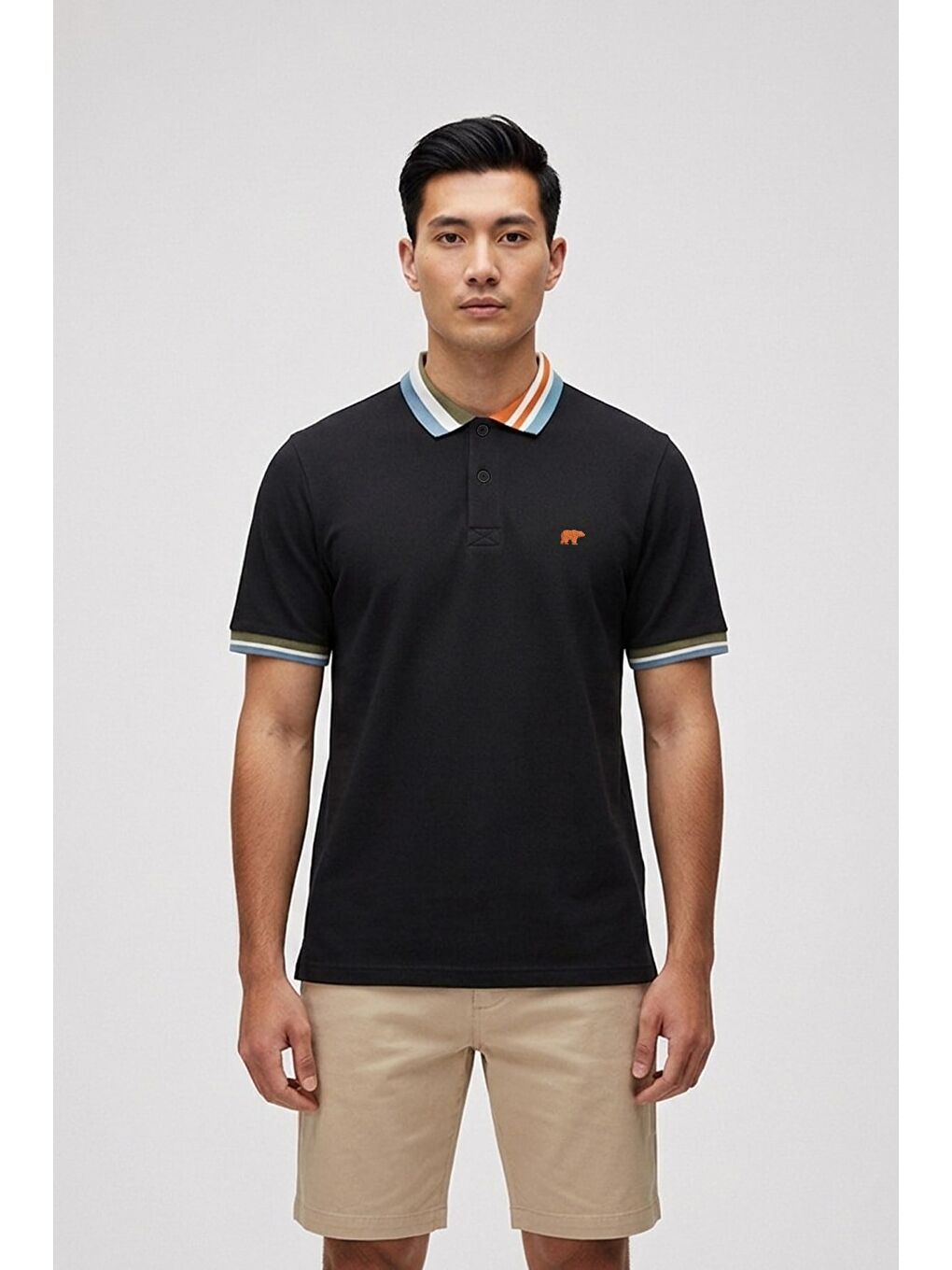 Invısıble Siyah Polo Yaka Erkek Tişört