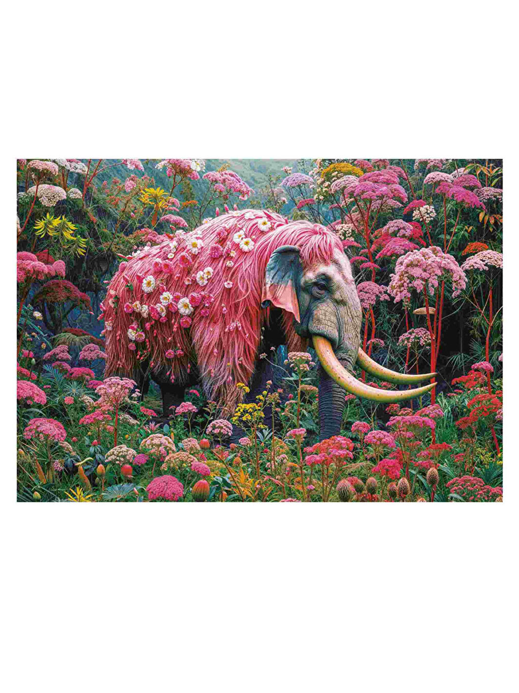 Puzzle 500 Parça Plus Çiçekli Fil 20228-1