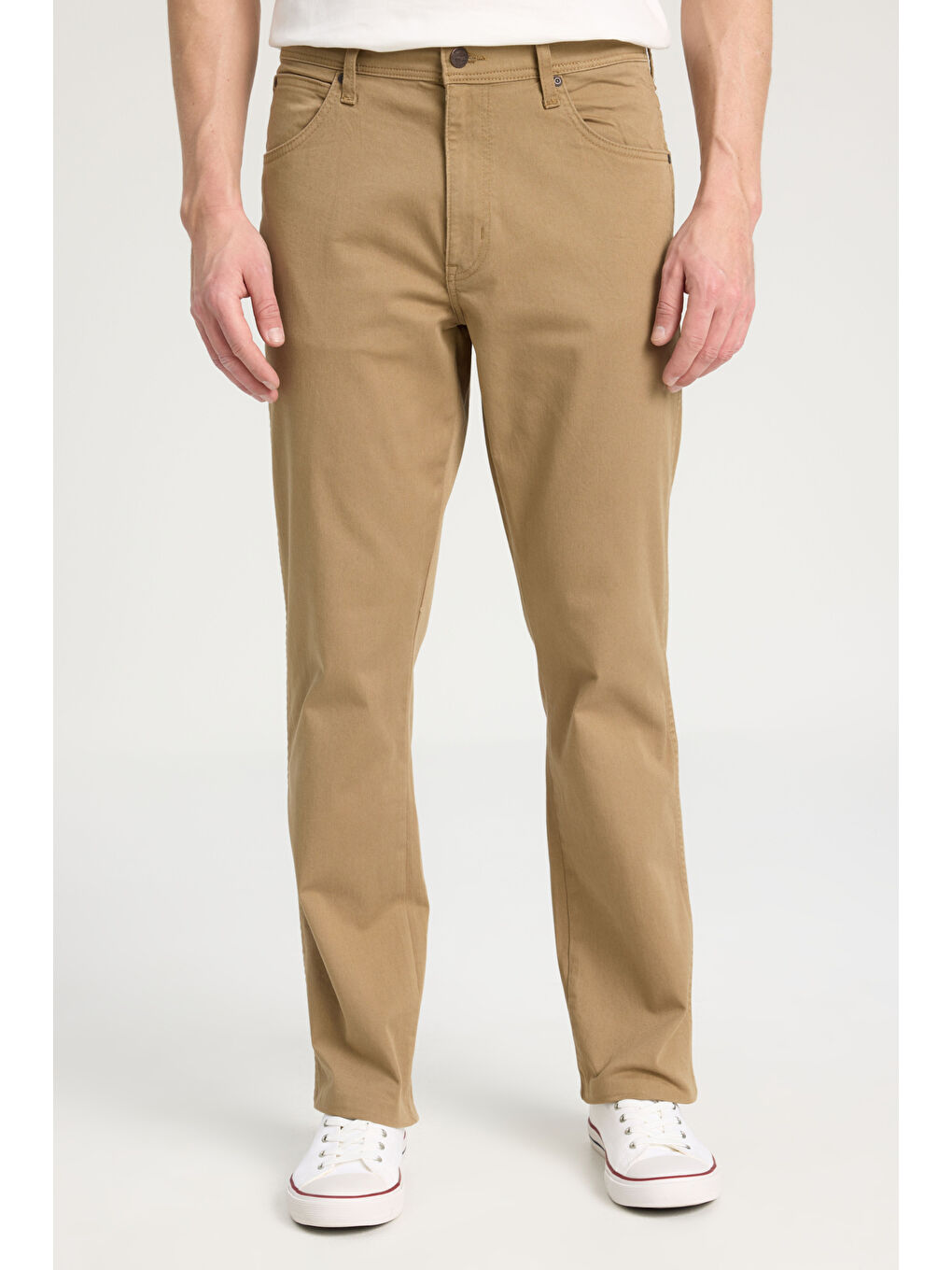 Kahverengi Regular Fit Normal Kesim Normal Bel Camel Esnek Pantolon