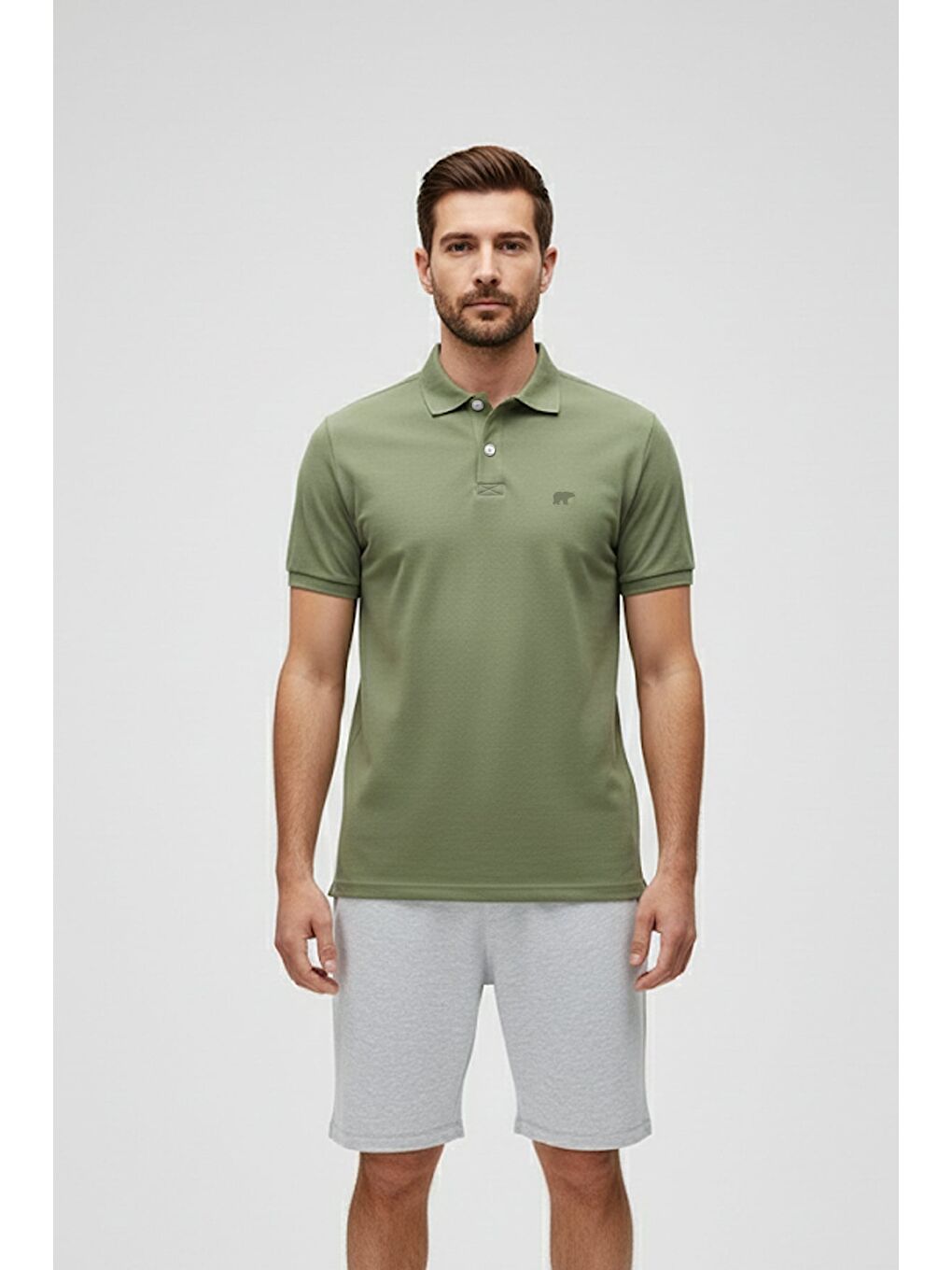 City Walker Soluk Yeşil Polo Yaka Erkek Tişört-2