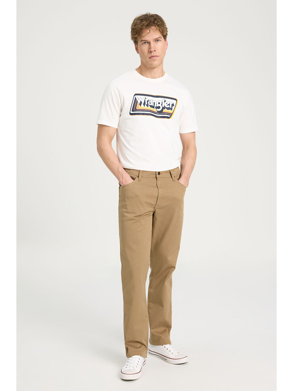 Kahverengi Regular Fit Normal Kesim Normal Bel Camel Esnek Pantolon-2