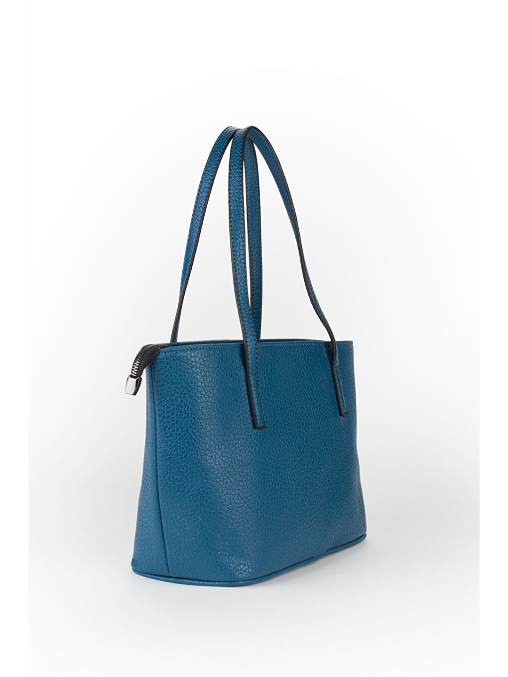 Mavi Kadın Vegan Deri Kova Model Omuz Çantası-2