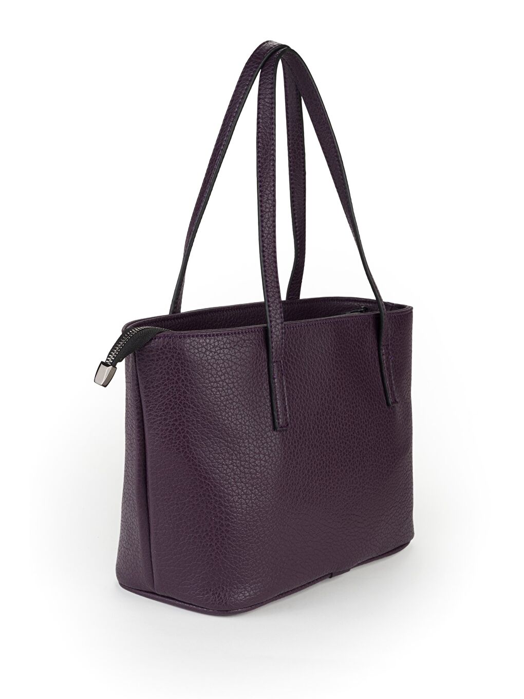 Mürdüm Kadın Vegan Deri Kova Model Omuz Çantası-3