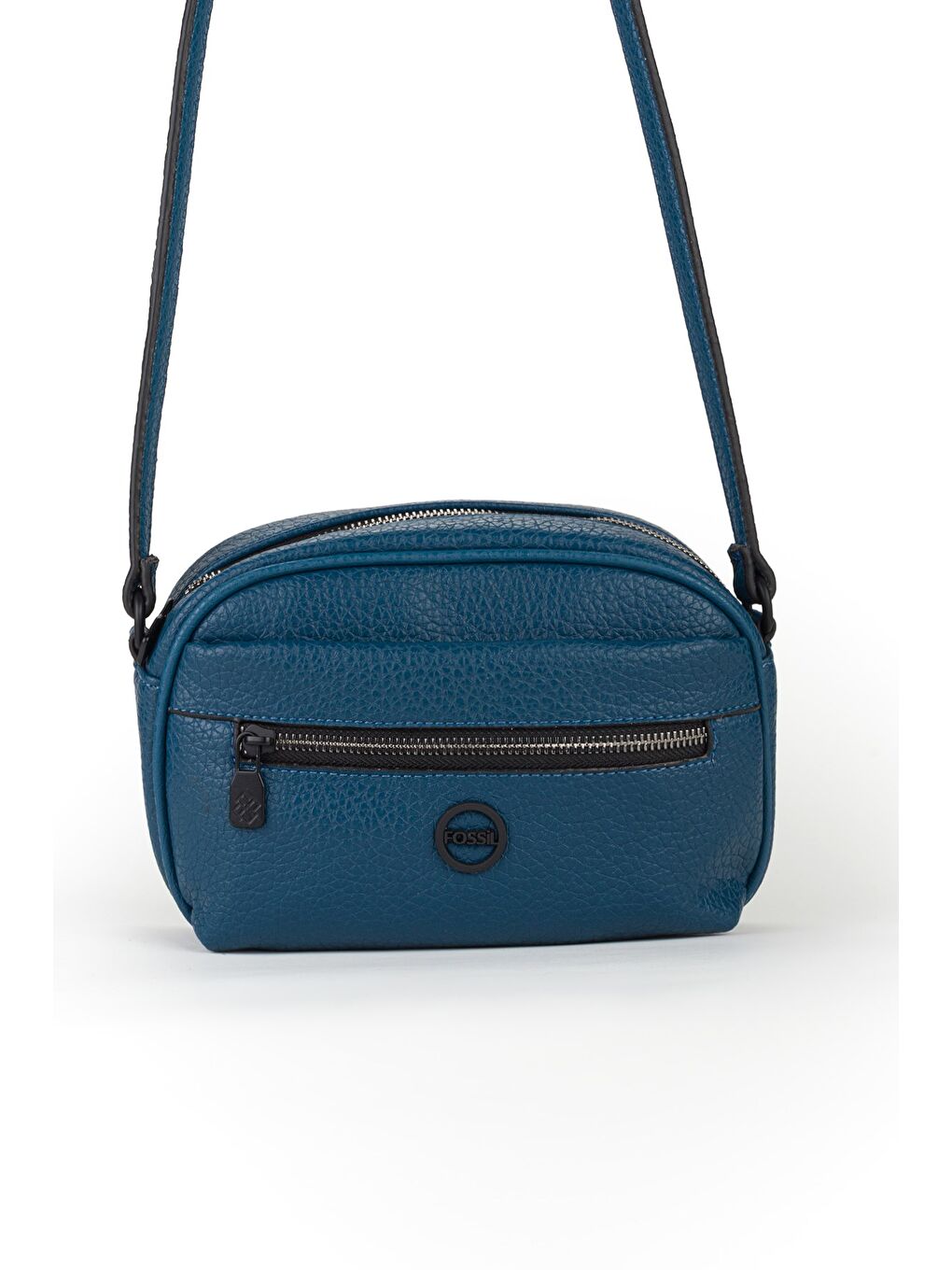 Mavi Kadın Fermuarlı Mini Çapraz Omuz Çantası-1