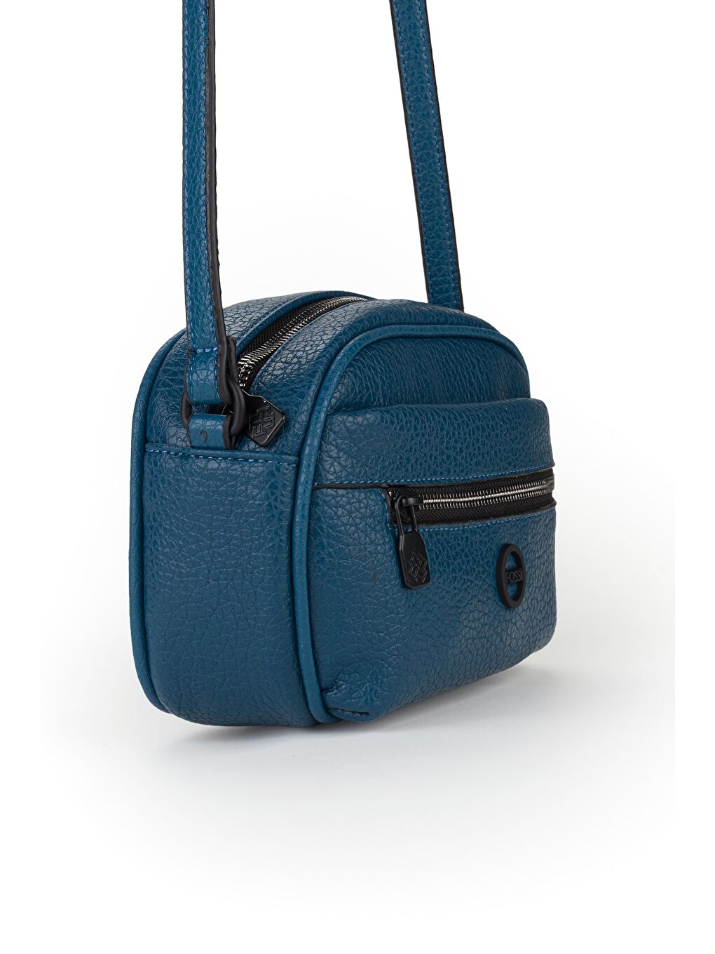 Mavi Kadın Fermuarlı Mini Çapraz Omuz Çantası-2