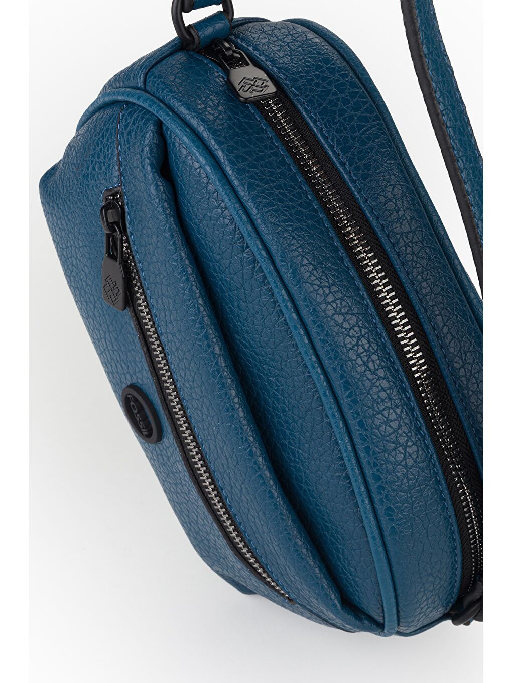 Mavi Kadın Fermuarlı Mini Çapraz Omuz Çantası-3