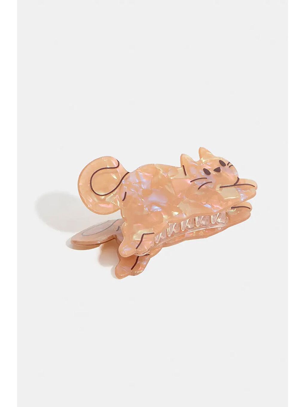 Pembe Asetat Sedefli Kedi Mandal Toka-3