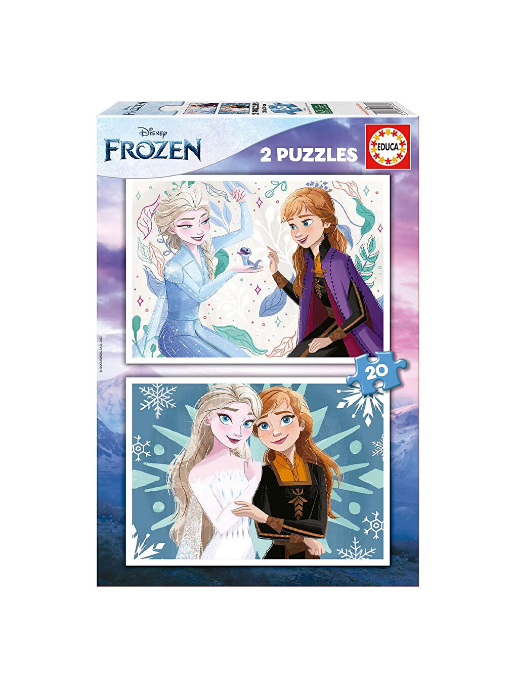 Çocuk Puzzle 2x20 Parça Frozen 19736