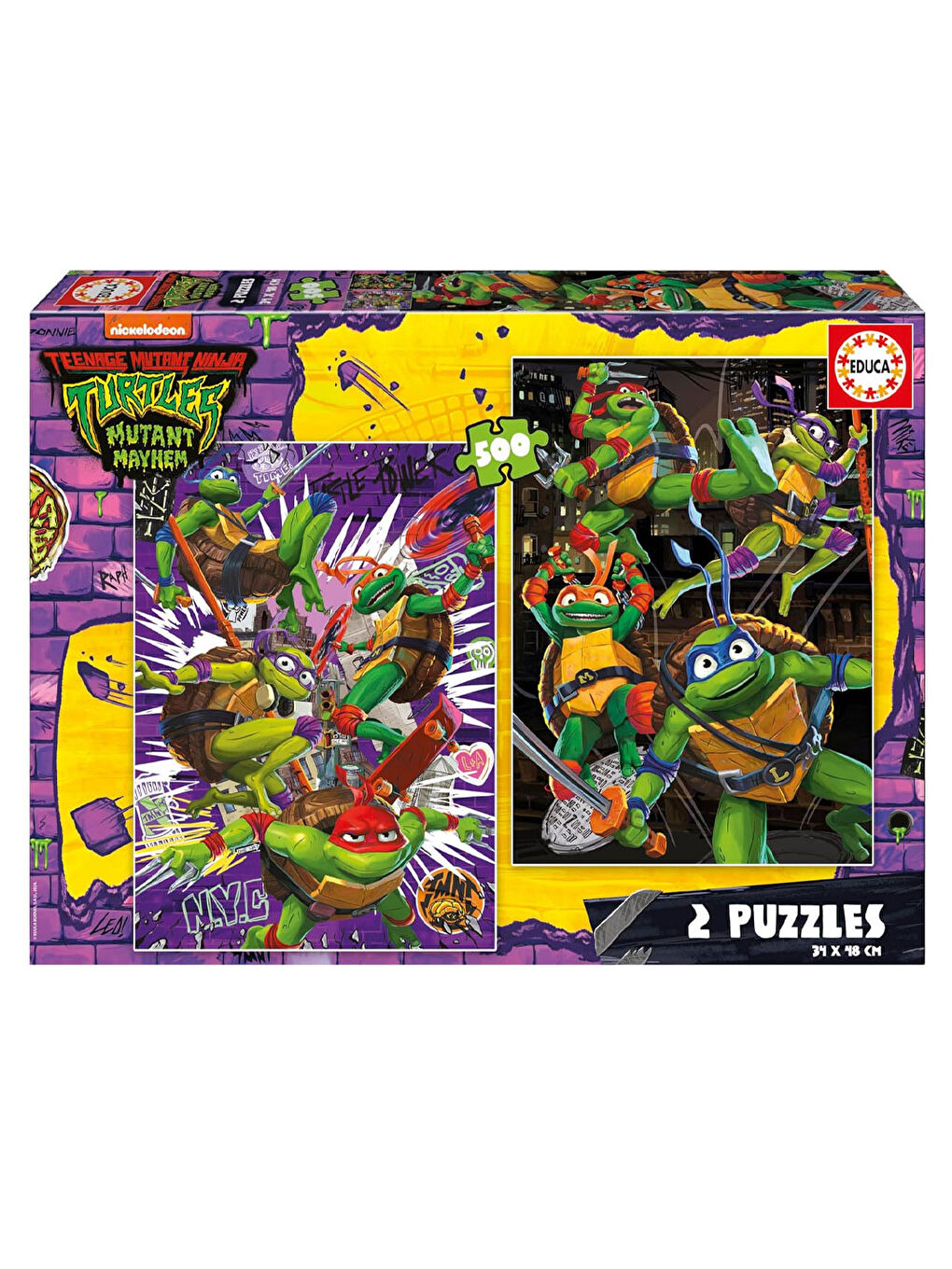 Puzzle 2x500 Parça Ninja Kaplumbağalar 19916