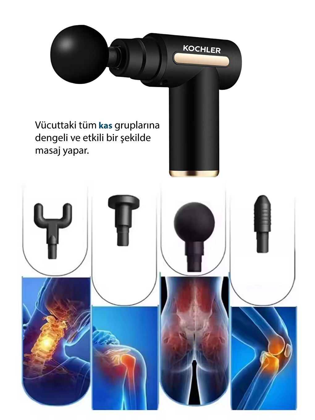 Darbeli Titreşimli Şarjlı Sporcu Masaj Tabancası Masaj Aleti Kas Rahatlatıcı Egzersiz Alet-3