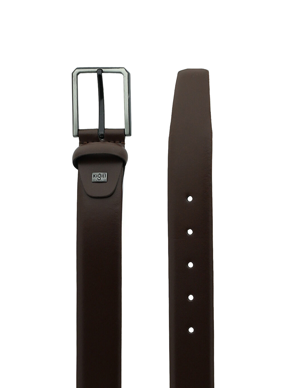 Kahverengi Büyük Beden Klasik Deri Kemer-1