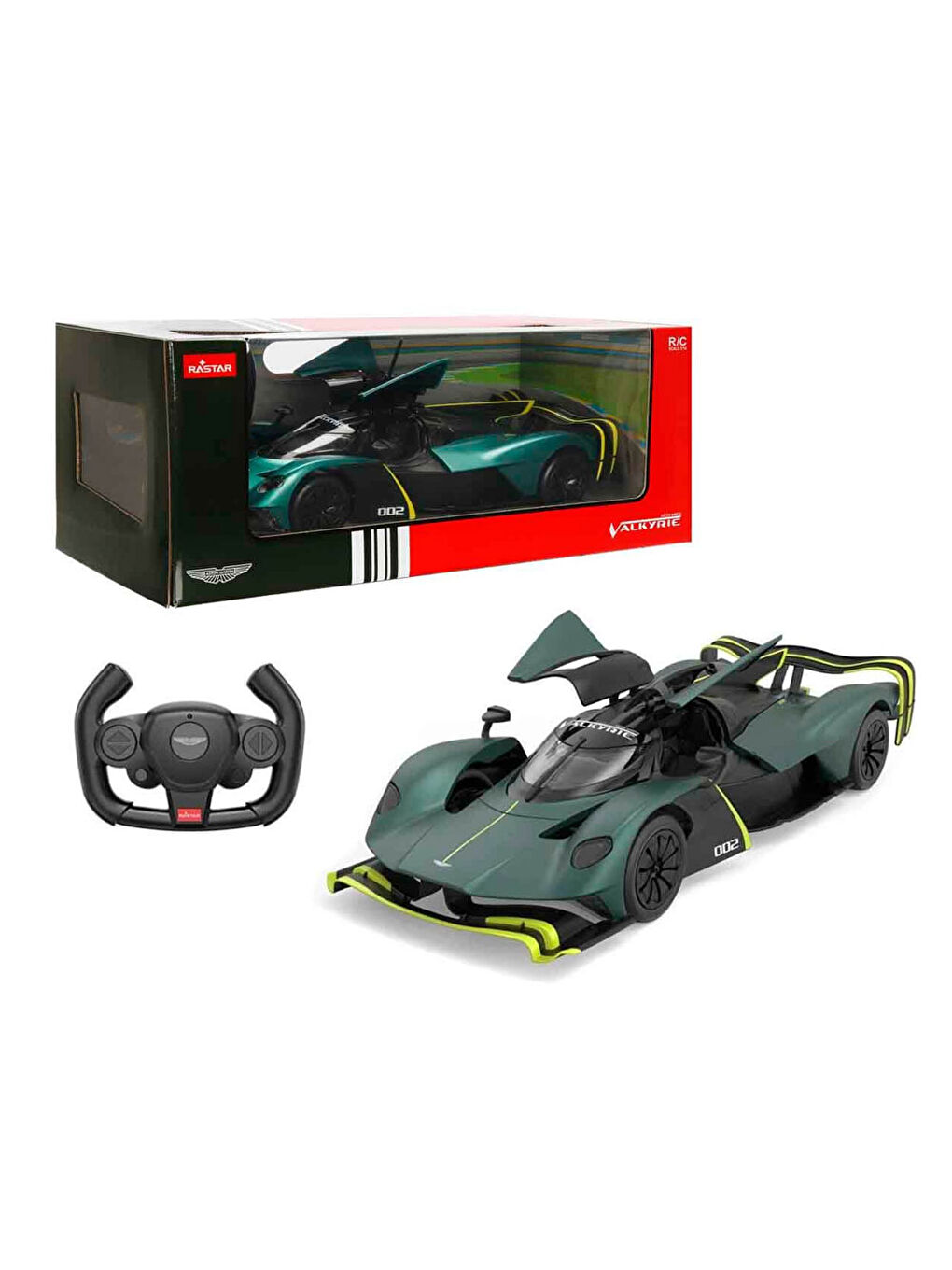 1:14 Aston Martin Valkyrie AMR Pro Işıklı Uzaktan Kumandalı Araba Koyu Yeşil S00092100