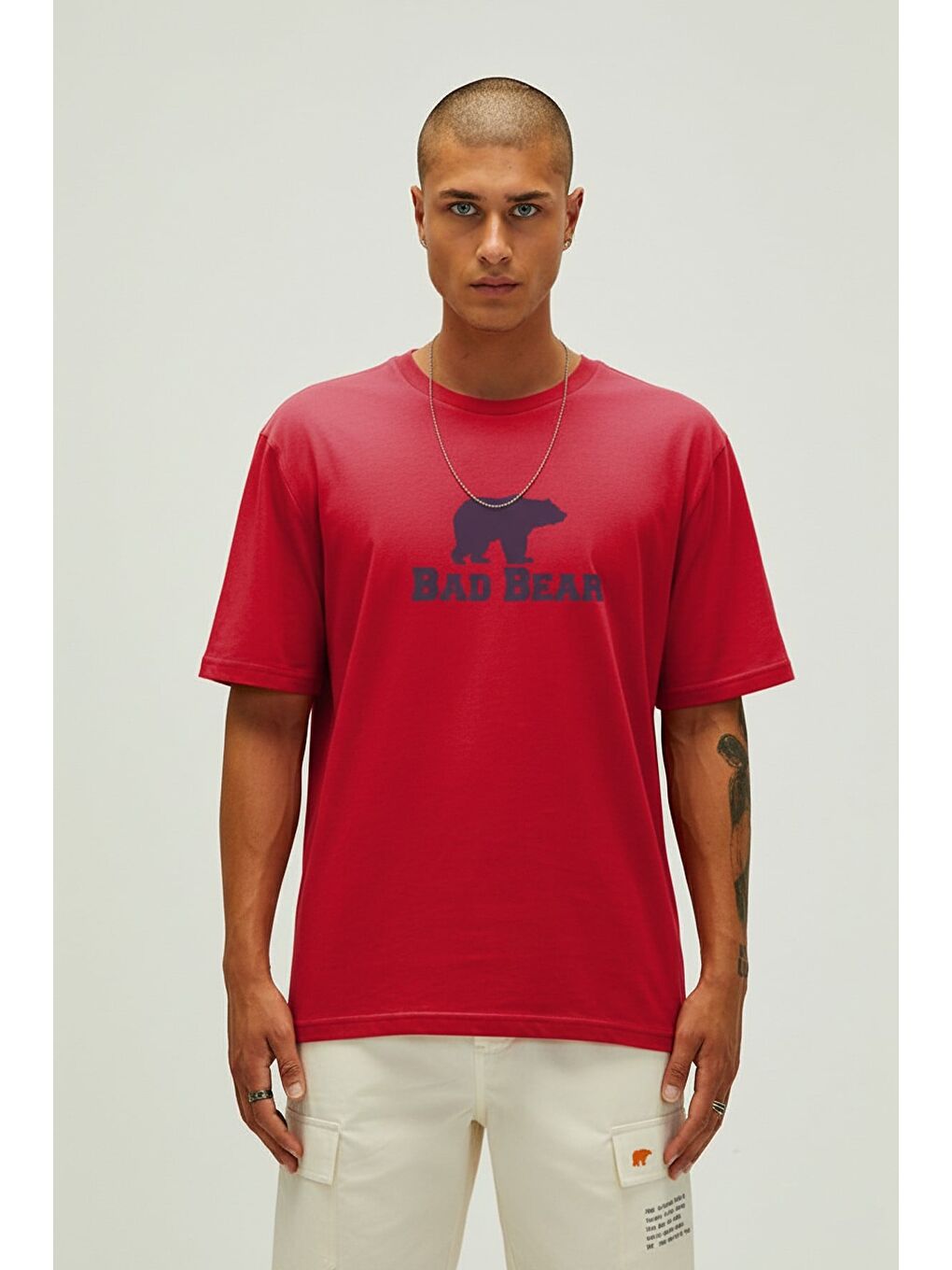 Muscle Kırmızı Erkek Baskılı Tişört-1