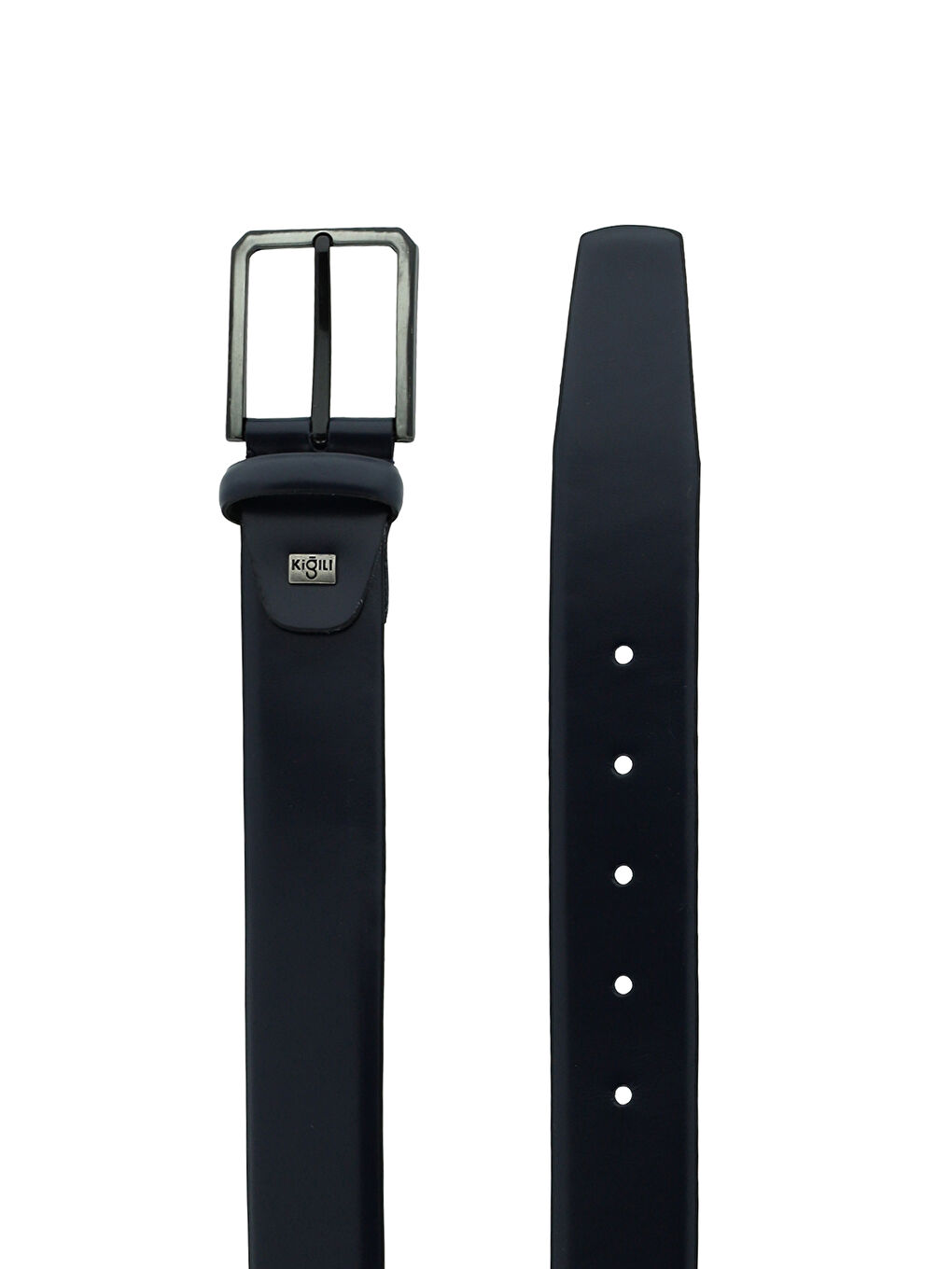 Lacivert Büyük Beden Klasik Deri Kemer-1