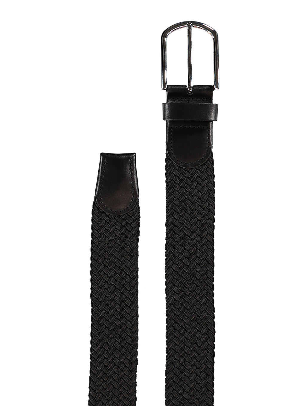 Siyah Hediye Kutulu Spor Elastanlı Elastik Örgü Kemer-1