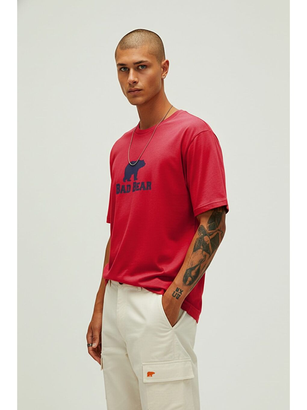 Muscle Kırmızı Erkek Baskılı Tişört-2