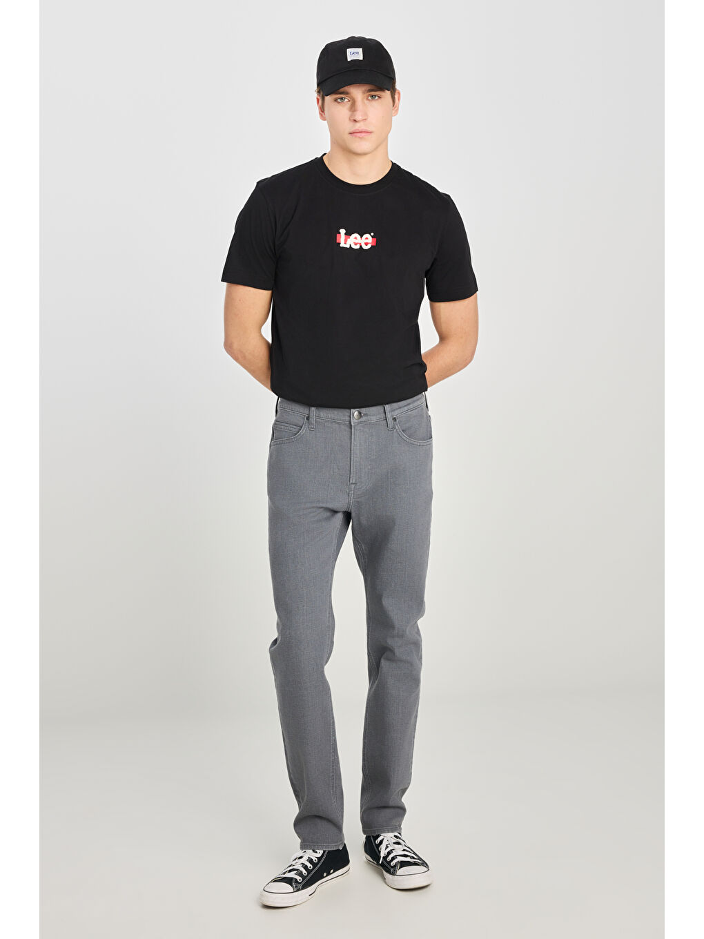 Rider Slim Fit Dar Kesim Normal Bel Gri Pamuklu Esnek Denim Pantolon