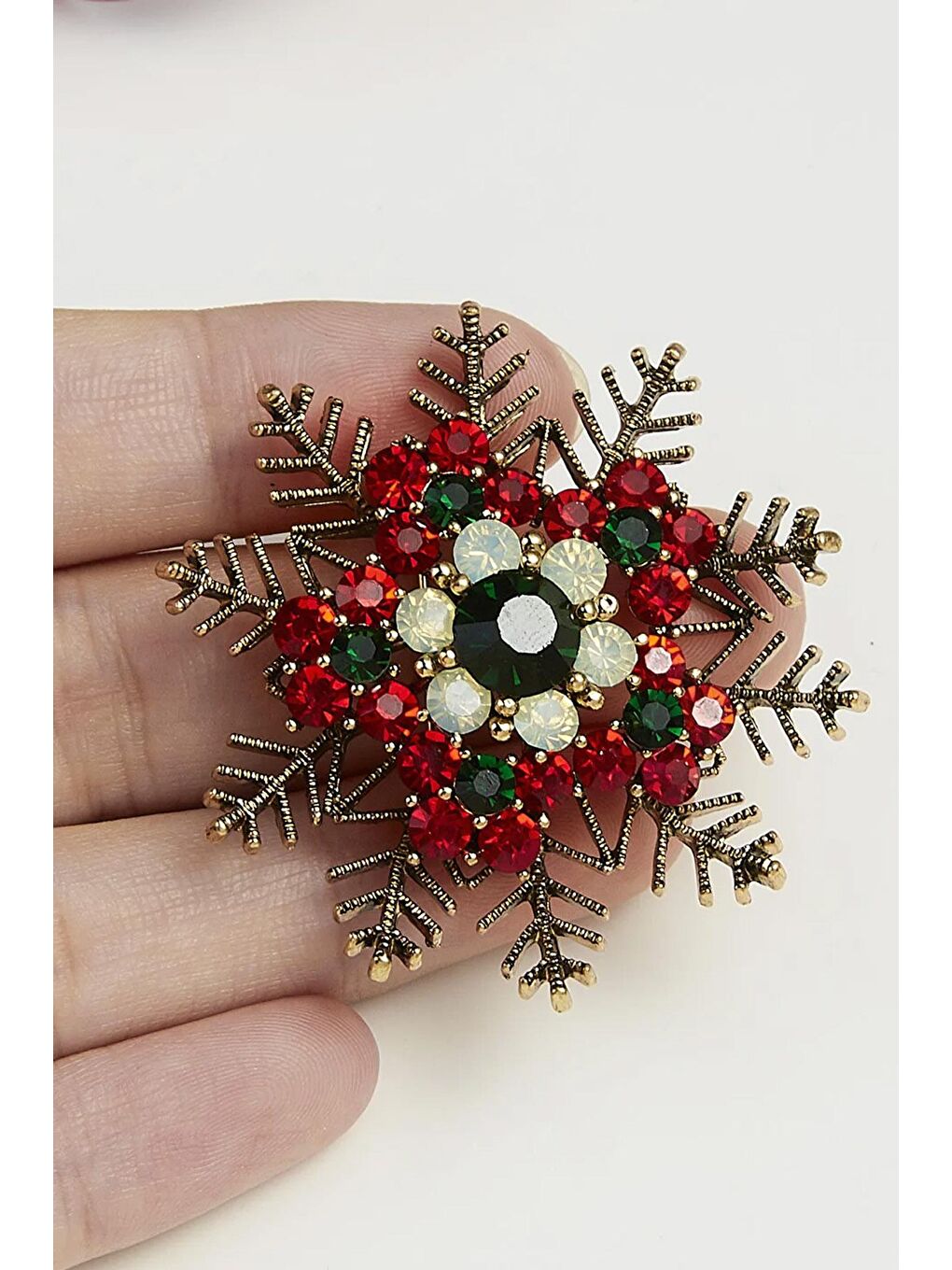 Sarı Yılbaşı Renkleri Kartanesi Broş Yaka İğnesi-3