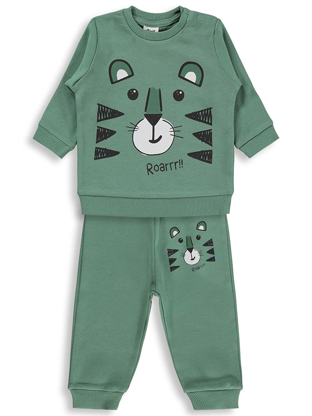 Baby Erkek Bebek Kaplan Baskılı 6-18 Ay Takım - Haki