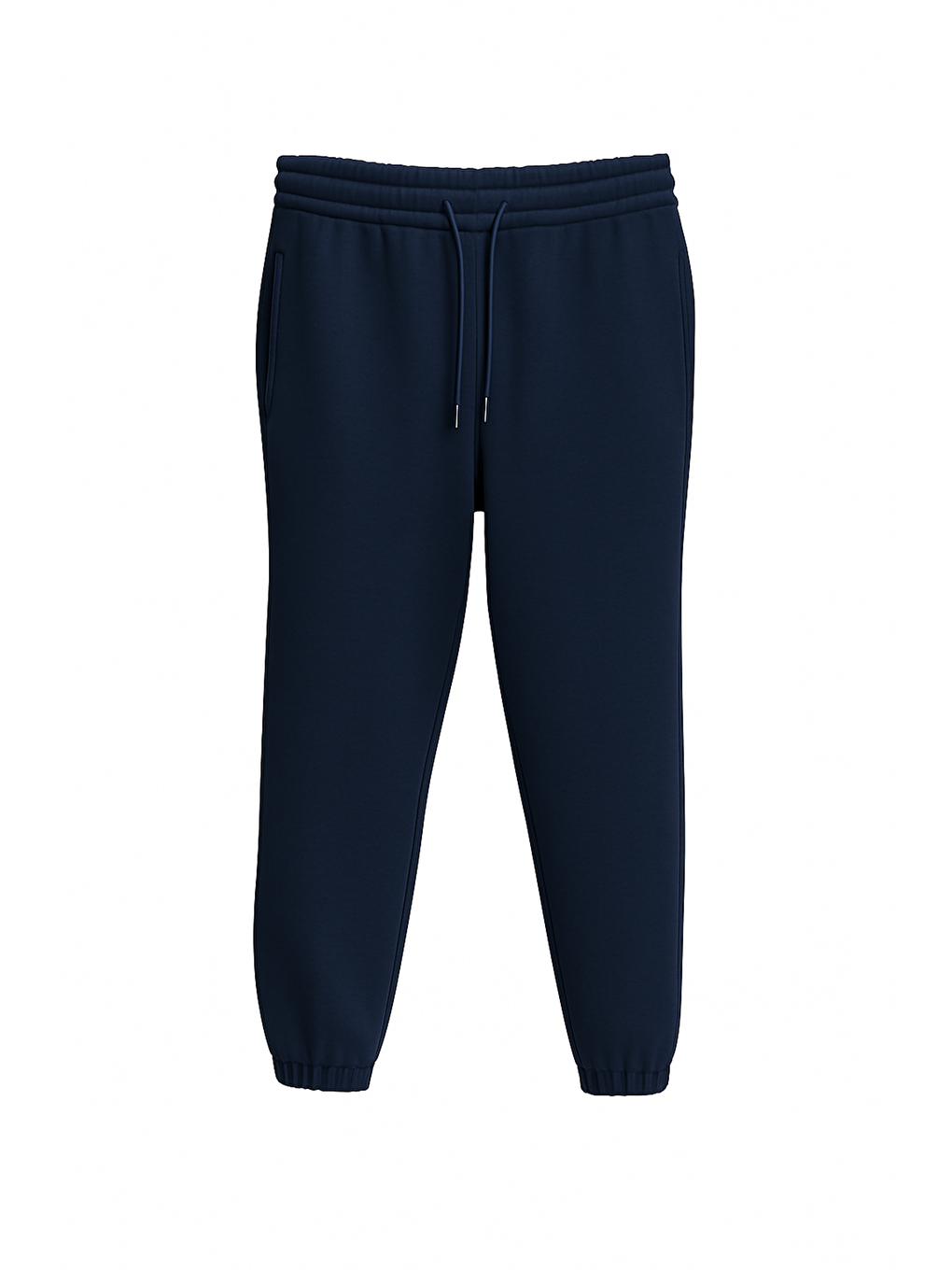 Lacivert Erkek 3 İplik Şardonlu Kalın Lastikli Paça Cepli Yüksek Kalite Şardonlu Kalın Battal Eşofman Altı-3