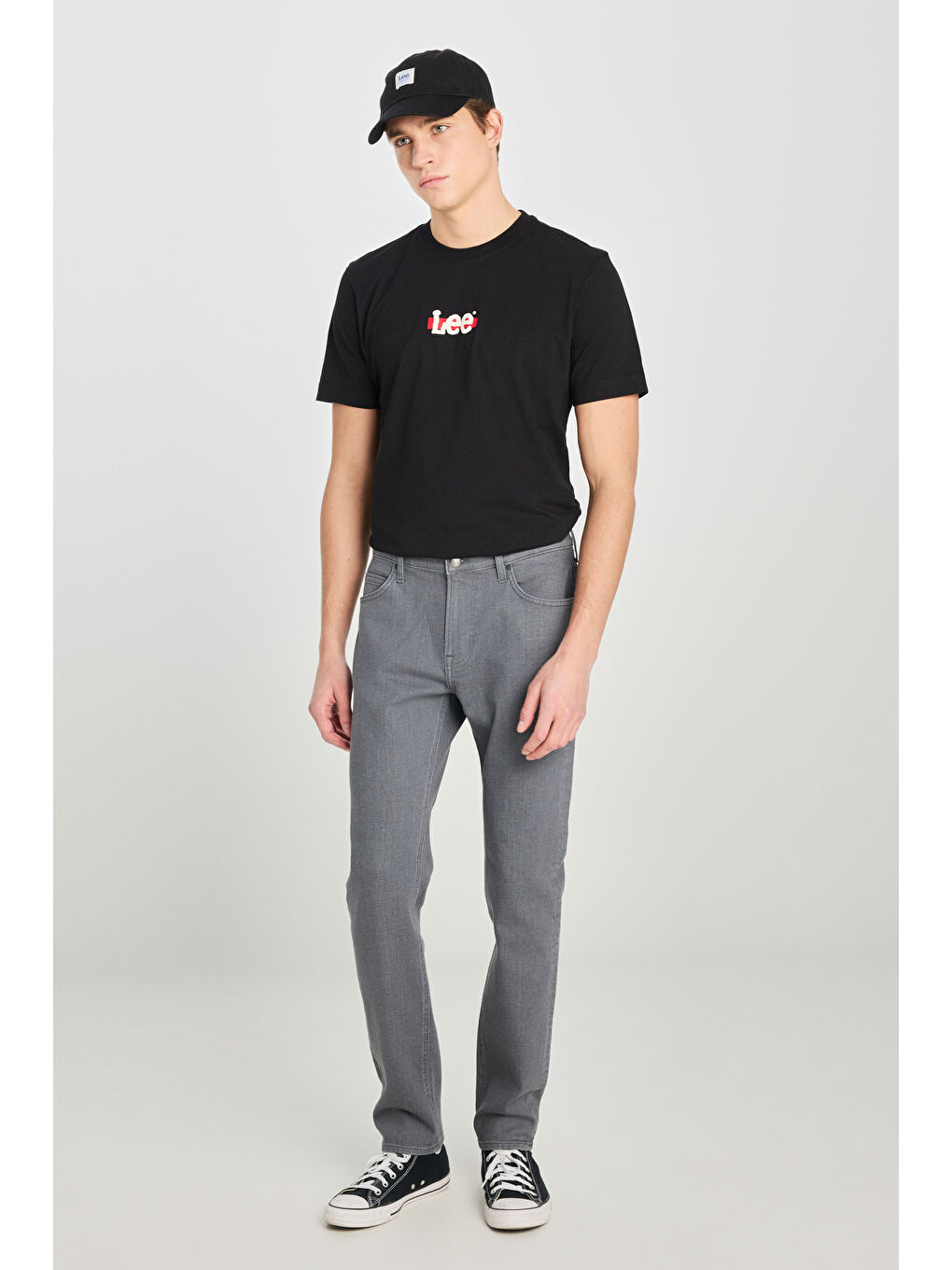 Rider Slim Fit Dar Kesim Normal Bel Gri Pamuklu Esnek Denim Pantolon-1