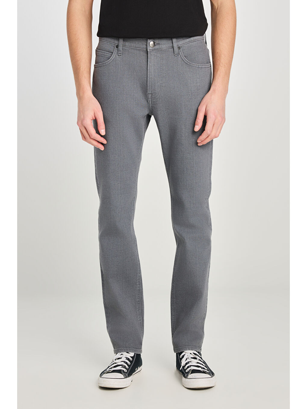 Rider Slim Fit Dar Kesim Normal Bel Gri Pamuklu Esnek Denim Pantolon-2