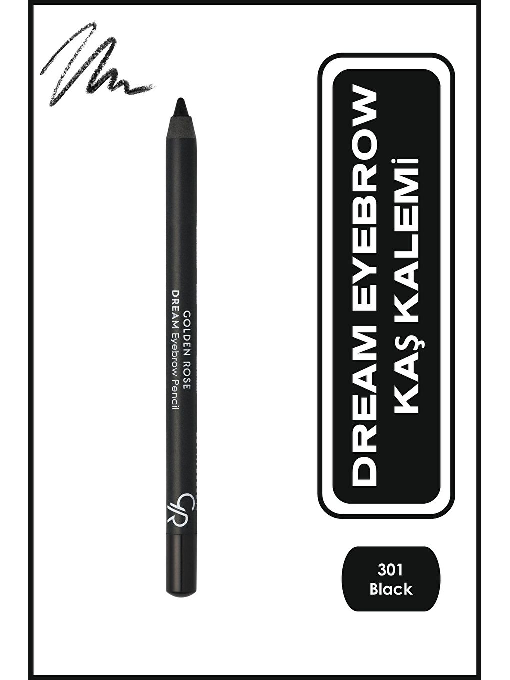 Dream Eyebrow Pencil No: 301 Black - Kaş Kalemi