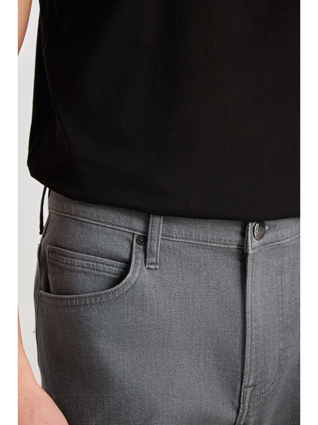 Rider Slim Fit Dar Kesim Normal Bel Gri Pamuklu Esnek Denim Pantolon-4