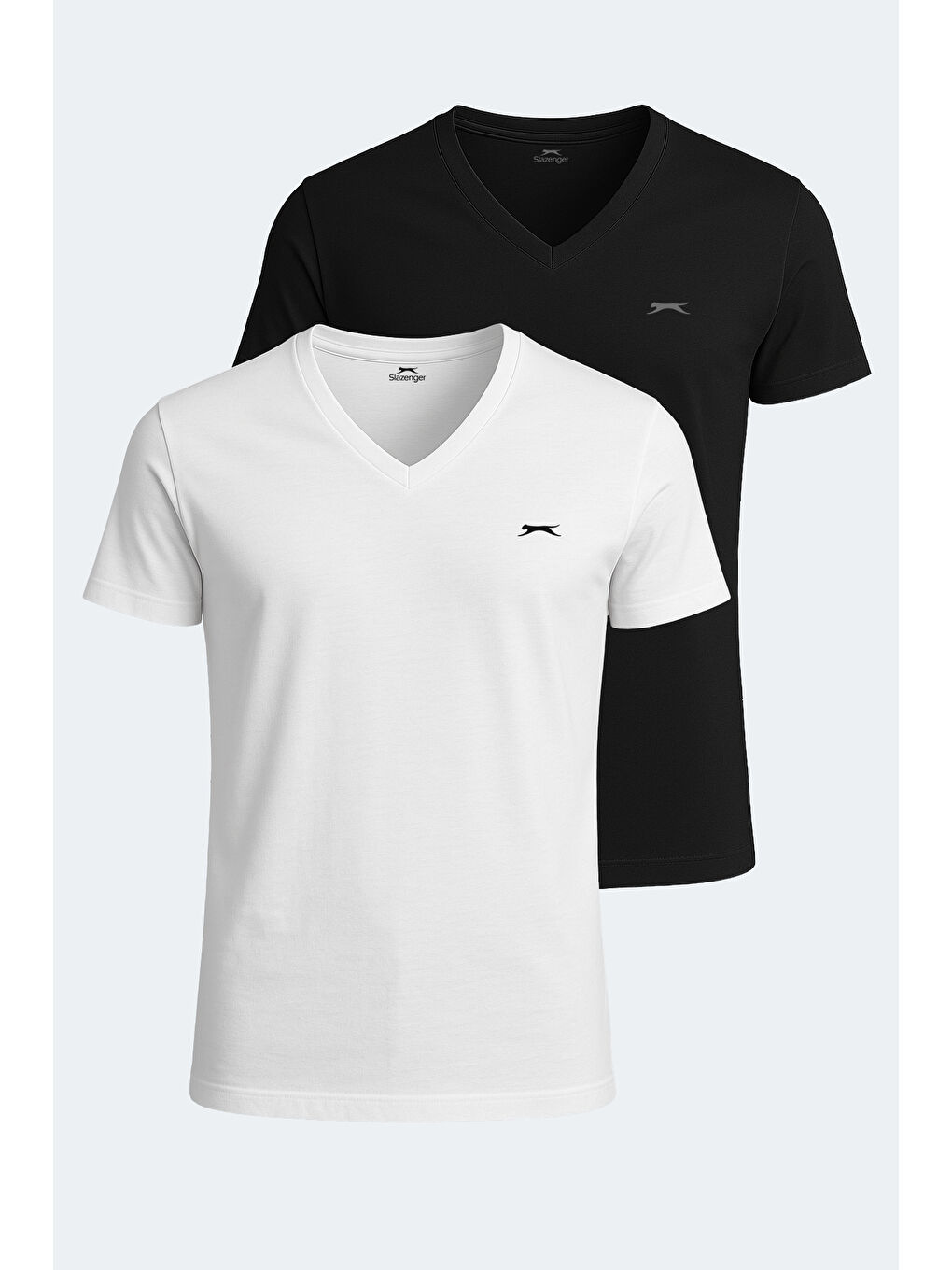 SARGON 2 li Set Erkek Beyaz - Siyah %100 Pamuk Tişört