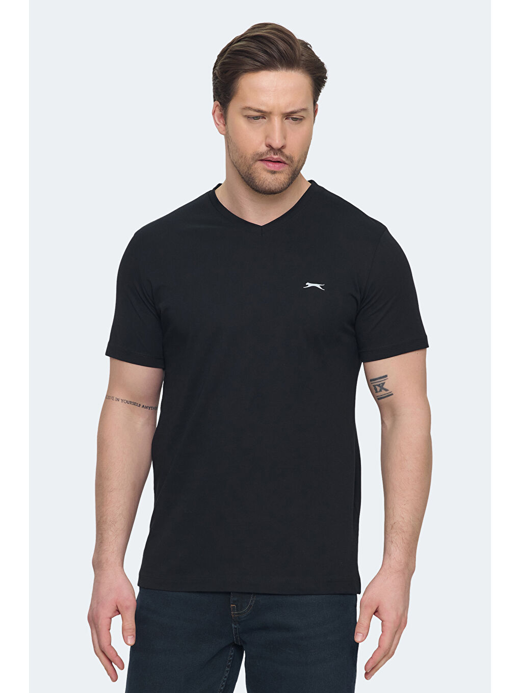 SARGON 2 li Set Erkek Beyaz - Siyah %100 Pamuk Tişört-2