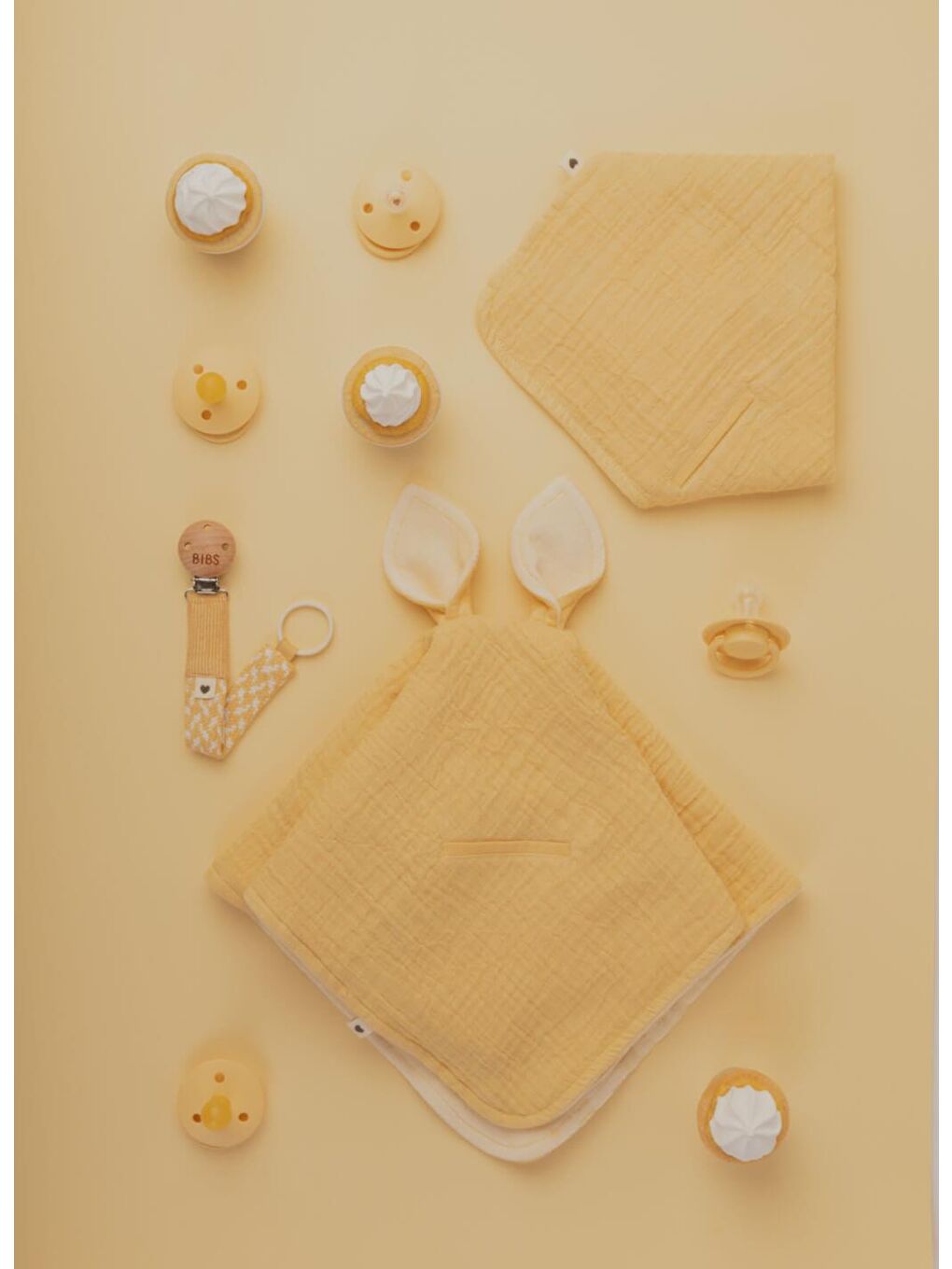 BIBS Bandana Bib- Pale Butter-1