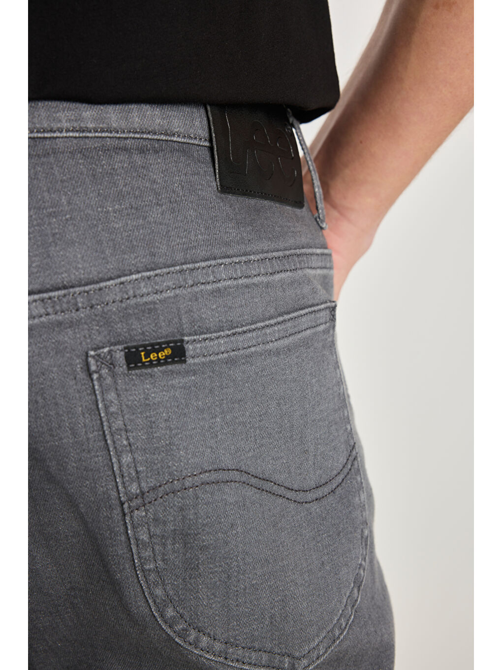 Rider Slim Fit Dar Kesim Normal Bel Gri Pamuklu Esnek Denim Pantolon-5