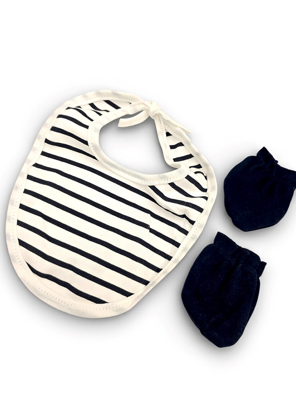 Mavi Erkek Bebek 5'li Fil Desenli, Şapkalı Önlüklü Eldivenli Hastane Çıkışı Zıbın Seti, %100 Pamuklu-1