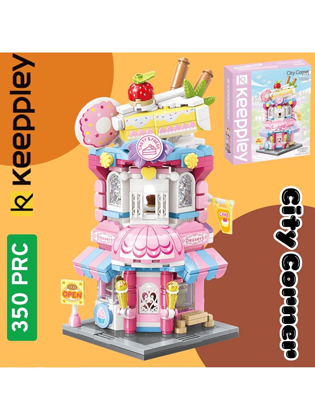 Keeppley Pastane Dükkanı Block Lego Yapı Oyuncağı 365 Parça (KP28027)-1