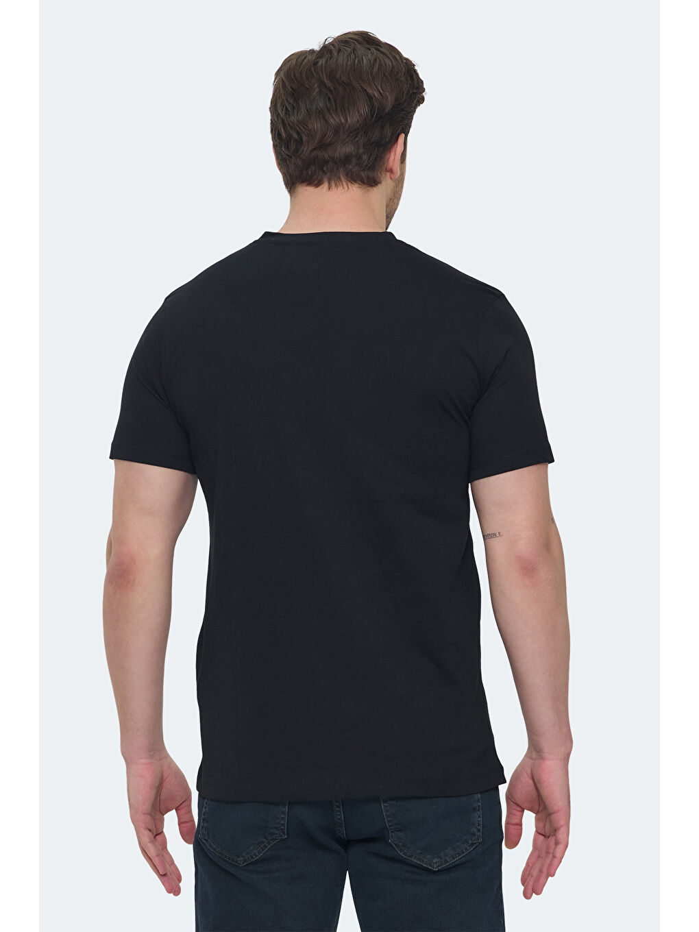 SARGON 2 li Set Erkek Beyaz - Siyah %100 Pamuk Tişört-4