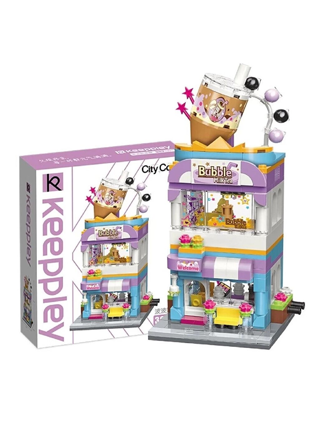 Keeppley Köpüklü Çay Evi Block Lego Yapı Oyuncağı 302 Parça (KP0108)-3